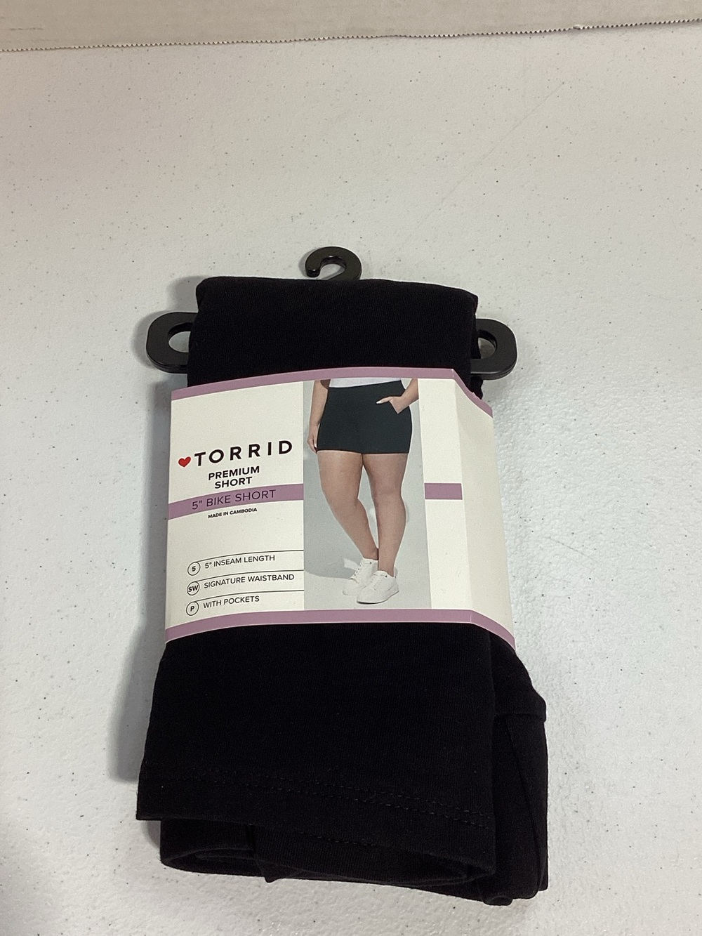 torrid Black 5" Premium Bike Shorts